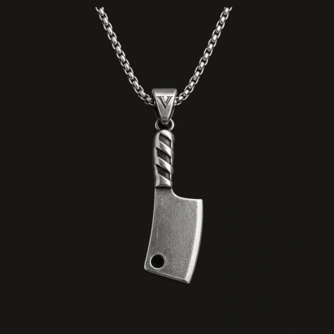 The Butcher — Sterling Silver Cleaver Pendant