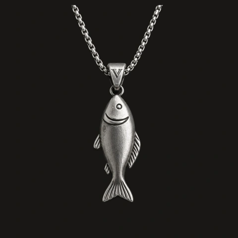 The Fishmonger — Sterling Silver Fish Pendant