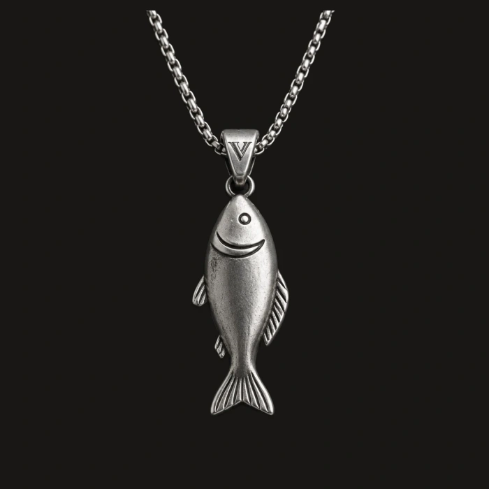 The Fishmonger — Sterling Silver Fish Pendant